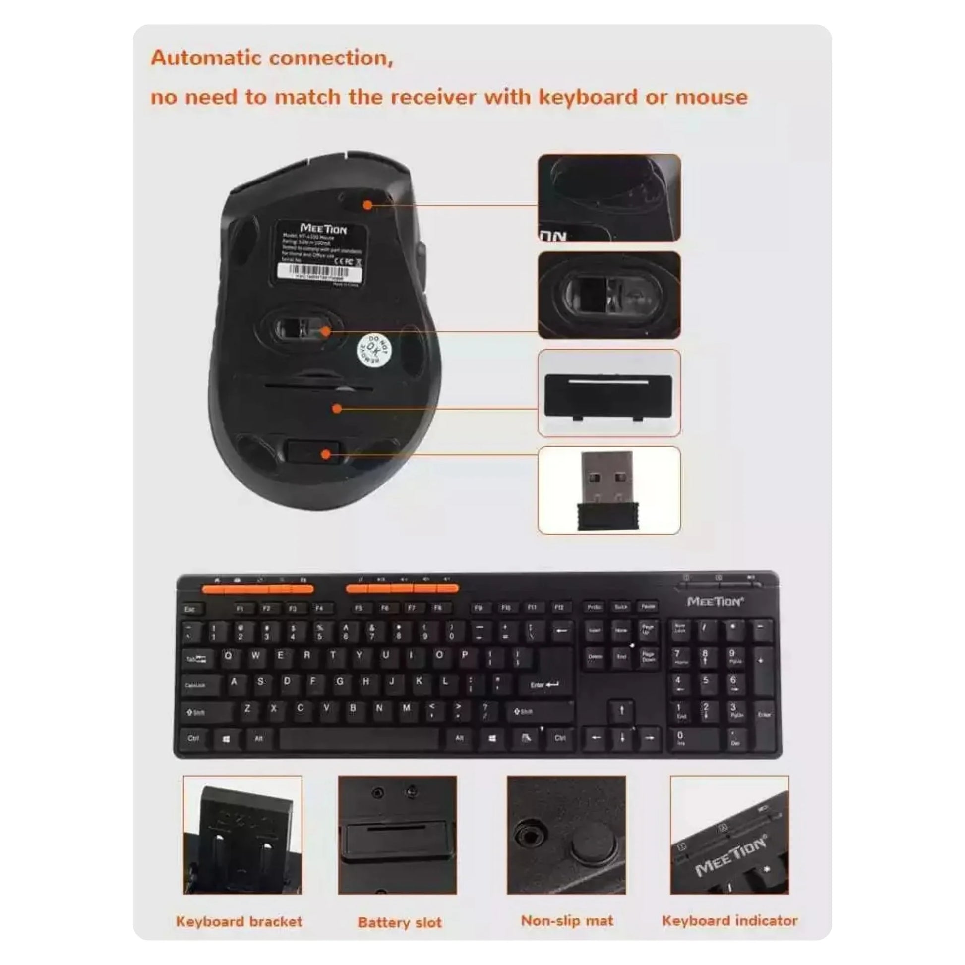 MEETION 4100 WIRELESS KEYBOARD & MOUSE COMBO-4