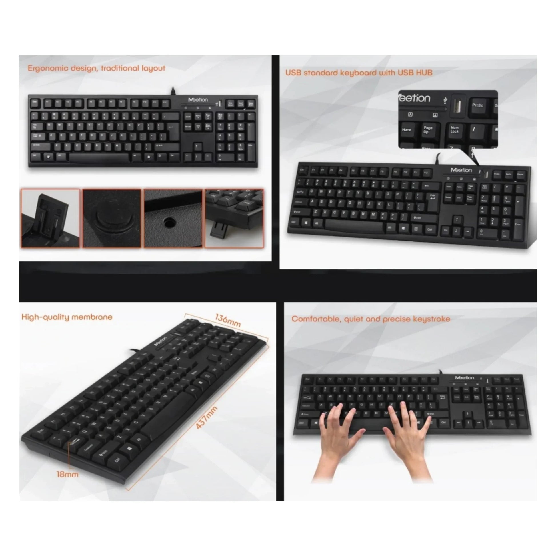 MEETION KEYBOARD K815 USB STANDARD WITH H-3
